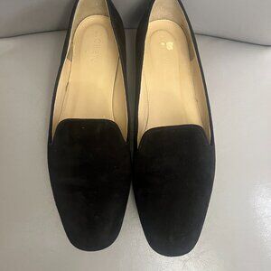 J.Crew Black Velvet Loafer/Smoking Slipper